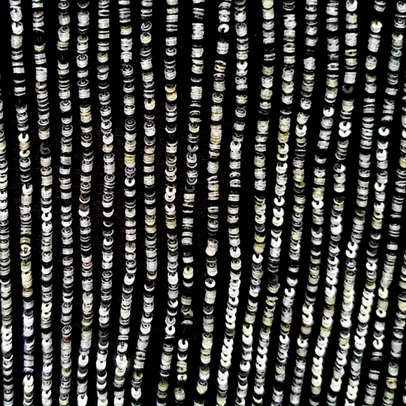 $398 Eileen Fisher Sequin Rivulet Dress Medium Black 100% Silk Vintage Quality - Picture 9 of 16